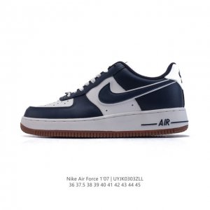 130 耐克 Nike Air Force 1 '07 Low 2025新年新款 空军一号含气垫 小白鞋 低帮百搭厚底增高休闲运动板鞋。柔软、弹性十足的缓震性能