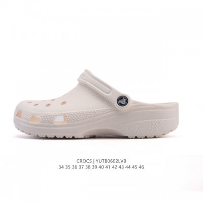 特价 Crocs 沙滩洞洞鞋 男女士休闲厚底增高凉拖鞋 卡骆驰明星同款 厚底增高沙滩鞋 选择尺码时 建议选大一码 脚感更舒适 家居休闲一式两用拖鞋 白敬亭同款，