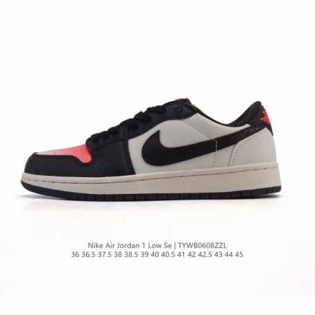 耐克 乔丹Air Jordan 1 Low Aj1 乔1 乔丹1代Aj1 低帮复古文化休闲运动篮球鞋。从1985 年面世的元年款汲取设计灵感，采用简洁大方的经典 - 点击图像关闭