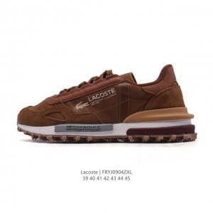 Lacoste 时尚户外休闲潮流系列运动鞋 厚底增高老爹鞋 广东大厂品质全新工艺升级 品质毋庸置疑 全新原厂包装鞋盒 透气网面鞋面，搭配防臭防腐真皮乳胶鞋垫，给