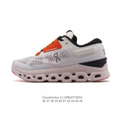 公司级 On 昂跑 运动鞋 Cloudstratus 3代跑鞋 加倍跑厚底增高老爹鞋，才过瘾。为长距离路跑鞋系列带来升级的性能输出，迈上新高度的缓震效果，一路缓