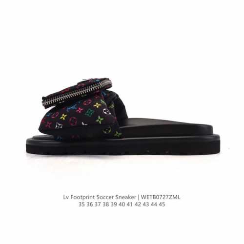 公司级 Lv 拖鞋系列 Louis Vuitton 沙滩休闲拖鞋 Louis Vuitton Lv 路易威登 潮流经典魔术贴一字拖鞋延续经典 上脚舒适性极好 鞋