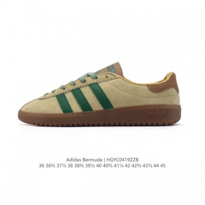 阿迪达斯 Adidas 德训鞋系列 清新 马卡龙 造型！阿迪达斯全新三叶草 Bermuda 运动板鞋悄悄上架！近期，Adidas Originals Bermu