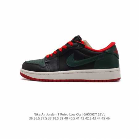 公司级头层皮耐克 乔丹air Jordan 1 Low Aj1 乔1 乔丹1代aj1 低帮复古文化休闲运动篮球鞋。从1985 年面世的元年款汲取设计灵感，采用简 - 点击图像关闭