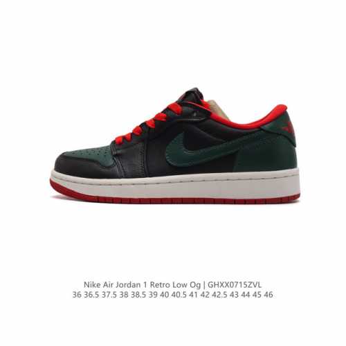 公司级头层皮耐克 乔丹air Jordan 1 Low Aj1 乔1 乔丹1代aj1 低帮复古文化休闲运动篮球鞋。从1985 年面世的元年款汲取设计灵感，采用简