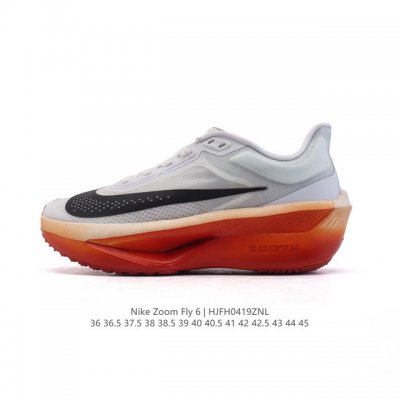 公司级 Nike耐克Zoom Fly 6 马拉松碳板米黑跑步鞋男女鞋Fn8455-001春新款男女子Zoom Fly 6 prm缓震轻便跑步鞋。这款鞋在继承了