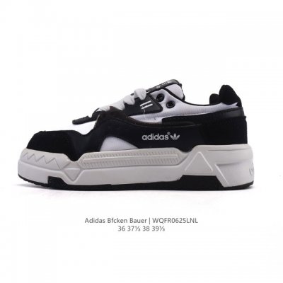 特价 阿廸达斯 女鞋 Adidas Bfcken Bauer 2025夏季新款防滑防臭 气垫运动板鞋厚底增高时尚休闲透气运动跑步鞋 货号：D65436 尺码：3