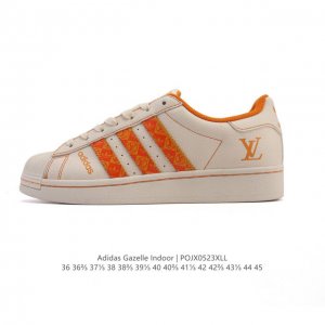 公司级 阿迪达斯 Adidas Superstar 2025年新款鞋子 蛇年新款经典贝壳头系列 新款休闲板鞋潮流男女士运动鞋 鞋面柔软皮革拼接材质 标志性的贝壳