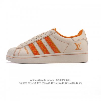 公司级 阿迪达斯 Adidas Superstar 2025年新款鞋子 蛇年新款经典贝壳头系列 新款休闲板鞋潮流男女士运动鞋 鞋面柔软皮革拼接材质 标志性的贝壳