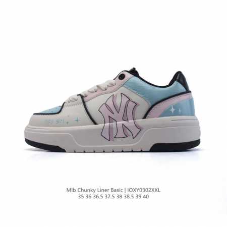 290 【公司级】Mlb Chunky Liner Basic 人气单品学长鞋系列轻量增高厚底百搭休闲运动板鞋 女轻便胶鞋 高级街头休閒品牌鞋。Mlb Chun - 点击图像关闭