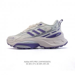 180 阿迪达斯 Adidas Originals Mts Pro 复古厚底老爹透气运动跑鞋。纤维革组合透气网眼布鞋面鞋材,中底搭载。阿迪Mts Pro：城野双