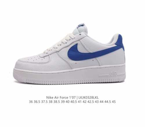 耐克 Nike Air Force 1 07 空军一号 Af 1 低帮 厚底增高百搭 休闲运动板鞋 柔软 弹性十足的缓震性能和出色的中底设计 横跨复古与现代的外