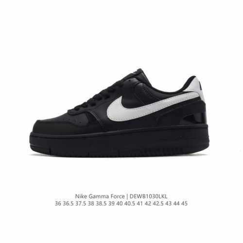 耐克 Nike Gamma Force 防滑减震耐磨低帮复古运动鞋休闲板鞋，Nike Gamma Force 运动鞋采用分层设计，混搭天然皮革和合成材质，焕新经