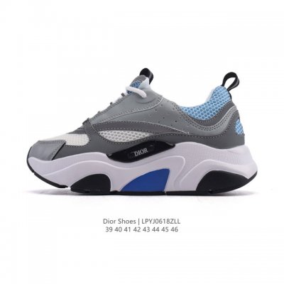 Dior 迪奥 高奢品牌 彰显高级气质 Dior 运动鞋低帮系列复古休闲鞋时尚慢跑鞋厚底老爹鞋圆头系带 运动跑鞋 生活休闲鞋 男款 时髦单品 时尚百搭 复古老爹