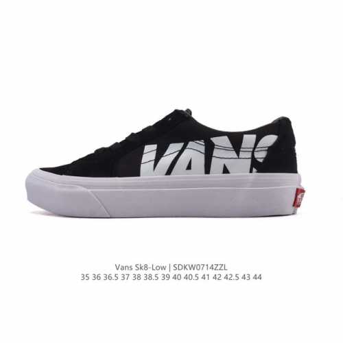 万斯 Vans Sk8-Low 经典款 小红书爆款低帮休闲帆布拼接硫化板鞋工艺：硫化1:1 重量1:1、真标、原钢印、材质标、鞋型标、合格证 尺码：35 36