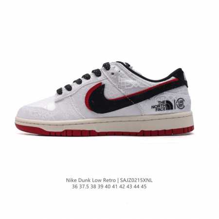 公司级 耐克 Nike Dunk Low Retro 运动鞋复古板鞋 北面北脸联名，作为 80 年代经典篮球鞋款，起初专为硬木球场打造，后来成为席卷街头的时尚标 - 点击图像关闭