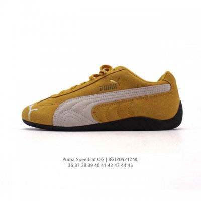 公司级 puma Speedca Og 彪马极速赛车系列低帮德训风拼接复古百搭休闲运动赛车鞋 鞋款从80 90年代赛车手所穿的防火赛车鞋为原型 鞋身线条模仿了赛
