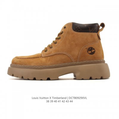 公司级 Timberland添柏岚靴子天伯伦高帮马丁靴 路易威登联名 Lv路易威登 X Trainer Sneaker Low 休闲运动文化百搭板鞋 路易威登中