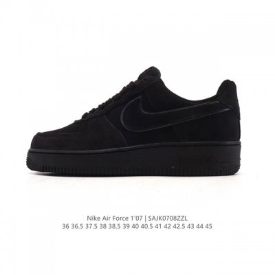 真标 耐克 Nike Air Force 1 '07 Low 空军一号含气垫 小白鞋 低帮百搭厚底增高休闲运动板鞋。柔软、弹性十足的缓震性能和出色的中底设计，横