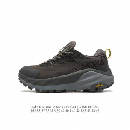 公司级 霍卡HOKA ONE ONE 大地飞越 Kaha 2 Low GTX 男女子登山鞋低邦徒步鞋减震防水支撑 卡哈2低邦防水版 缓震登山运动鞋。双密度中底提 - 点击图像关闭