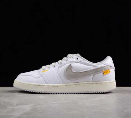 Uion La X Air Jordan Aj1 Ko Low 联名白灰 低帮复古篮球鞋 Do8912-101 #选用皮革与麂皮材质进行设计 鞋侧 Swoo - 点击图像关闭