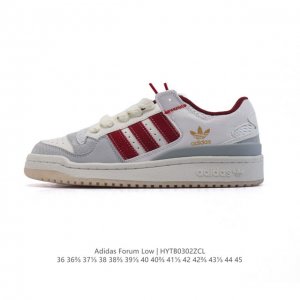 170 【公司级】千呼万唤始出来重磅推荐 阿迪达斯 Adidas Originals Forum Low 复古运动板鞋 蜕尘迎金 洗尘 防滑耐磨 低帮 板鞋 男