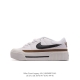 nike 耐克 Court Legacy Lift 男女士运动鞋 运动厚底小白鞋 复古休闲鞋，上部和合成的 Strati 重叠,增加纹理、深度和透气性。 刺绣细
