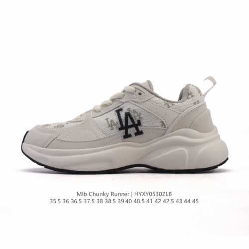 全新2025年新款，Ny美国榄球洋基队New York Yankees X Mlb Chunky Runner Liner 莱纳系列低帮厚底老爹风透气舒适皮面休