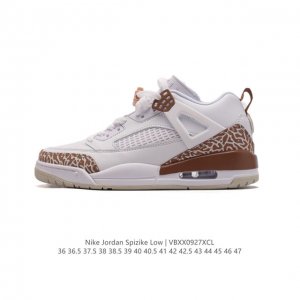 公司级 耐克 乔丹 Nike Jordan Spizike Low 低帮经典爆裂纹复古运动篮球鞋！全新低帮造型吸睛！整双鞋在融合了 Air Jordan 经典鞋