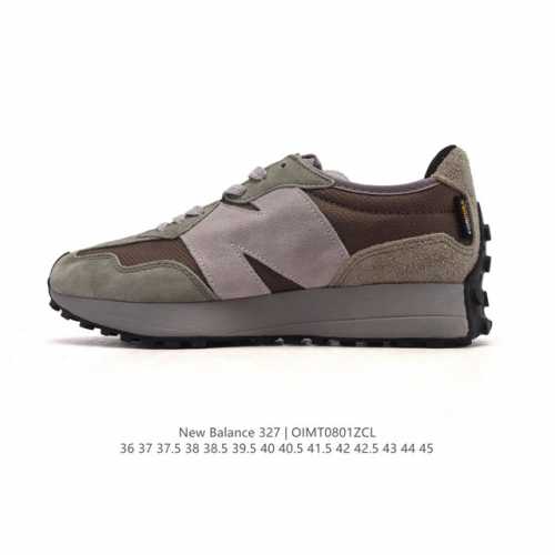 真标 Nb 新百伦 New Balance 327系列复古休闲运动慢跑鞋时尚男女运动鞋 以更纯粹的复古风格设计打造的全新造型 侧身还以解构设计，将 N 字标志以
