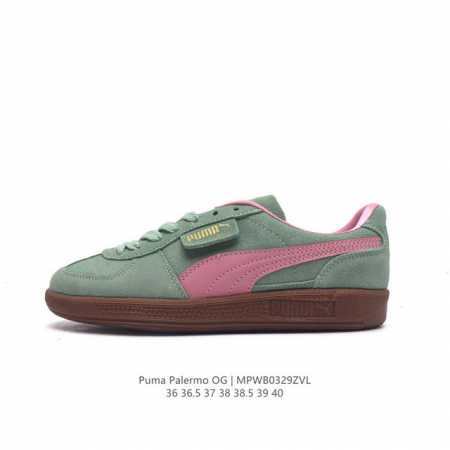 彪马puma Palermo Og 防滑耐磨低帮德训板鞋 女同款运动鞋，Army Trainer Og休闲鞋沿用德训鞋经典外观 鞋身和鞋舌分别添加了品牌标志性 - 点击图像关闭