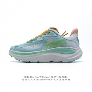 公司级 新款 Hoka One One 推出升级 Clifton 10 克利夫顿10代 男女士休闲跑步鞋轻量缓震运动鞋。Hoka One One的Clifton