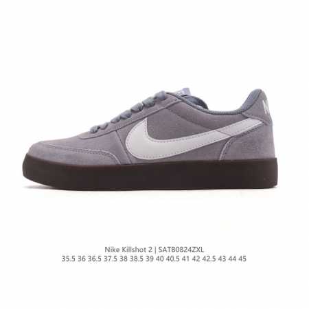 耐克板鞋 生胶米白 复古板鞋J.Crew X Nike 联名 Killshot Ii Leather 男女休闲复古运动鞋。采用米白色皮革制作鞋身，大号Swoos - 点击图像关闭