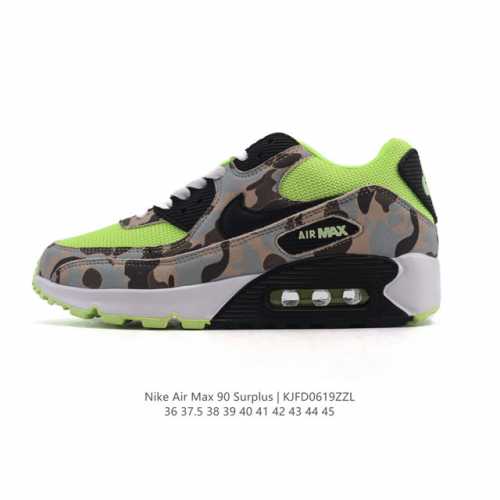Nike 耐克 Air Max 90 Surplus 男女子休闲运动鞋 气垫运动鞋 透气舒适减震耐磨底休闲运动跑步鞋，设计均采用无缝防水 Tech Tuff 挡