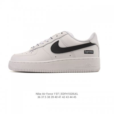 耐克 Nike Air Force 1 '07 Low 空军一号含气垫 低帮小白鞋 百搭厚底增高休闲运动板鞋。柔软、弹性十足的缓震性能和出色的中底设计，横跨复古