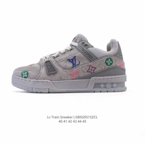 公司级 路易威登 Louis Vuitton Lv路易威登板鞋 2025年新款 时尚运动鞋潮厚底增高男款板鞋 舒适防滑底和百搭性霸屏整个时尚娱乐圈 细节调整完美
