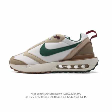 公司级 耐克 Nike Air Max Dawn 黎明系列 低帮气垫百搭休闲运动慢跑鞋，从配色上彰显出浓厚的复古气质。最大的亮点当属鞋型设计上加入结构元素，汲取 - 点击图像关闭