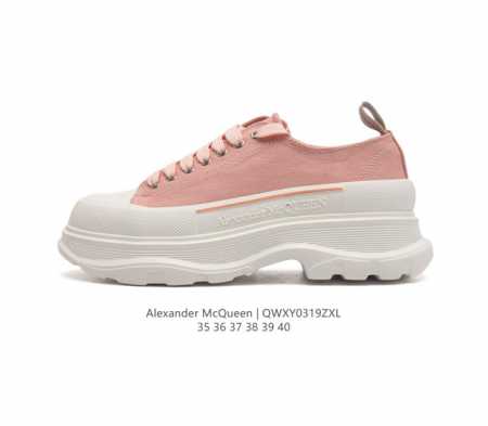 意大利高奢品牌-亚历山大 麦昆 Alexander Mcqueen Sole Sneakers 低帮时装厚底显高百搭休闲松糕鞋 女式厚底增高帆布运动鞋 新款 官 - 点击图像关闭