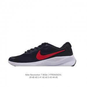 公司级 耐克 Nike Revolution 7 Wide 男子公路跑步鞋 宽版 厚底增高老爹鞋透气网面运动鞋。采用柔软缓震设计，具有出色支撑力，为你开启跑步新