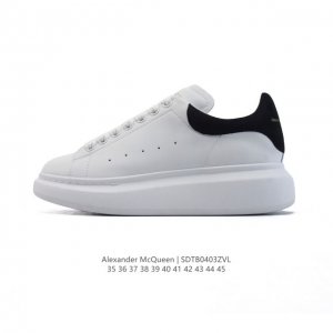 公司级 Alexandermcqueen 亚历山大 麦昆Mcq 运动小白鞋 厚底增高闪尾光滑牛皮平底鞋休闲鞋 时尚男女板鞋潮运动鞋 ，火爆到大街小巷无人不知，无