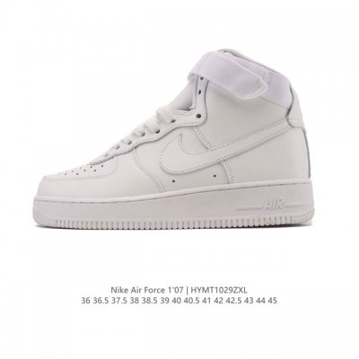 耐克 Nike Air Force 1 '07 空军一号高帮 魔术贴 含气垫 小白鞋 2025年新款 百搭厚底增高休闲运动板鞋。柔软、弹性十足的缓震性能和出色的
