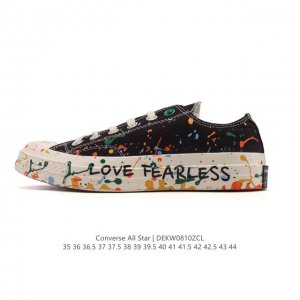 Converse匡威官方 Chuck 70 低帮彩色泼墨感印花帆布鞋情侣运动板鞋 802C 米白 多彩 泼墨 外观配色感觉满满的中国风味 水彩泼墨的设计真的太绝