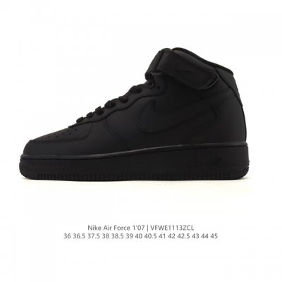 Af1耐克 Nike Air Force 1 ‘07 Mid 空军一号中帮 魔术贴 厚底增高百搭运动板鞋 原楦头原纸板 打造纯正空军版型，专注外贸渠道 全掌内置