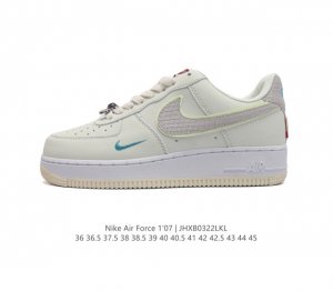 耐克 Nike Air Force 1 07 空军一号 Af 1 低帮厚底增高百搭休闲运动板鞋 柔软 弹性十足的缓震性能和出色的中底设计 横跨复古与现代的外型结