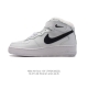 耐克 Nike Air Force 1 ‘07 High 空军一号 Af1 高帮魔术贴百搭休闲厚底增高运动板鞋时尚男女鞋，柔软、弹性十足的缓震性能和出色的中底设