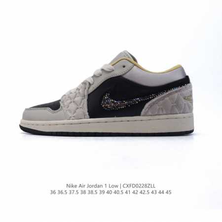 耐克 乔丹Air Jordan 1 Low Aj1 乔1 乔丹1代Aj1 低帮复古文化休闲运动篮球鞋。从1985 年面世的元年款汲取设计灵感，采用简洁大方的经典 - 点击图像关闭