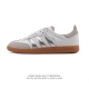 真标 Adidas 阿迪达斯 男女运动鞋 三叶草Sambavegan休闲鞋 德训鞋 复古板鞋经典运动鞋。采用环保设计的焕新Adidas Samba经典鞋, 柔软