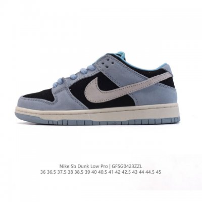 真标 耐克 Nike Sb Dunk Low pro 男女同款运动鞋复古板鞋。采用柔软皮革鞋面，经久耐穿，塑就如元年款 Dunk 般的复古质感。鞋头透气孔，搭配