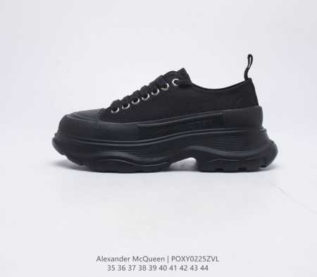 意大利高奢品牌-亚历山大 麦昆Alexander McQueen sole sneakers低帮时装厚底显高百搭休闲松糕鞋厚底增高帆布鞋 新款 官方同步发售 - 点击图像关闭