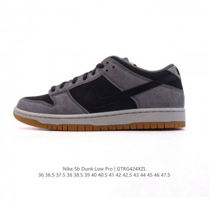 公司级 耐克 Nike Sb Dunk Low pro 男女同款运动鞋复古板鞋。采用柔软皮革鞋面，经久耐穿，塑就如元年款 Dunk 般的复古质感。鞋头透气孔，搭